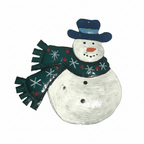 Painted Snowman & Scarf Ornament - Che Cose Belle