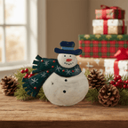 Painted Snowman & Scarf Ornament - Che Cose Belle