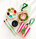 Hand Painted  Mini Canvas Ornament craft Kit