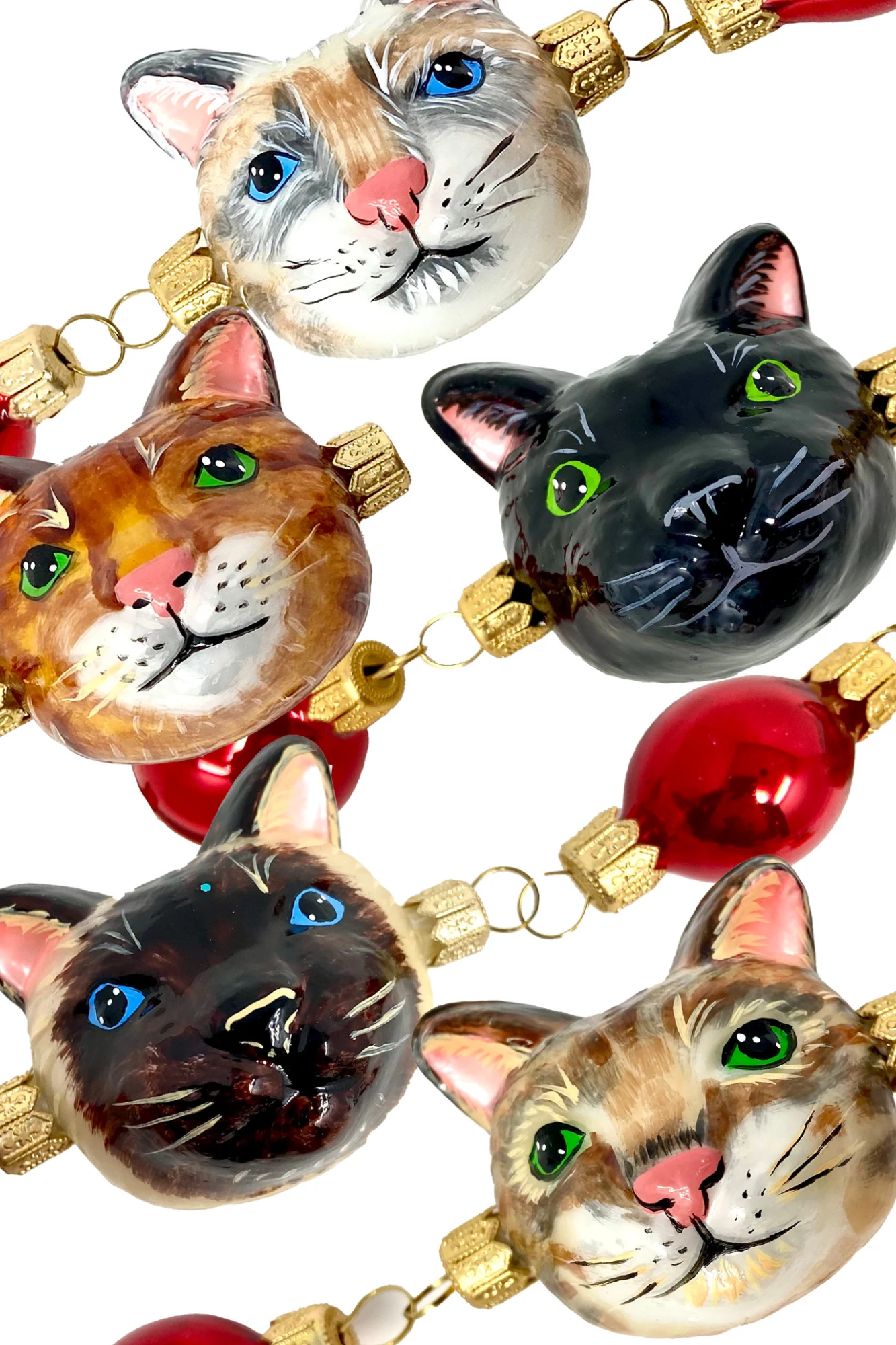 Palatial Cats Glass Tree Garland - Che Cose Belle