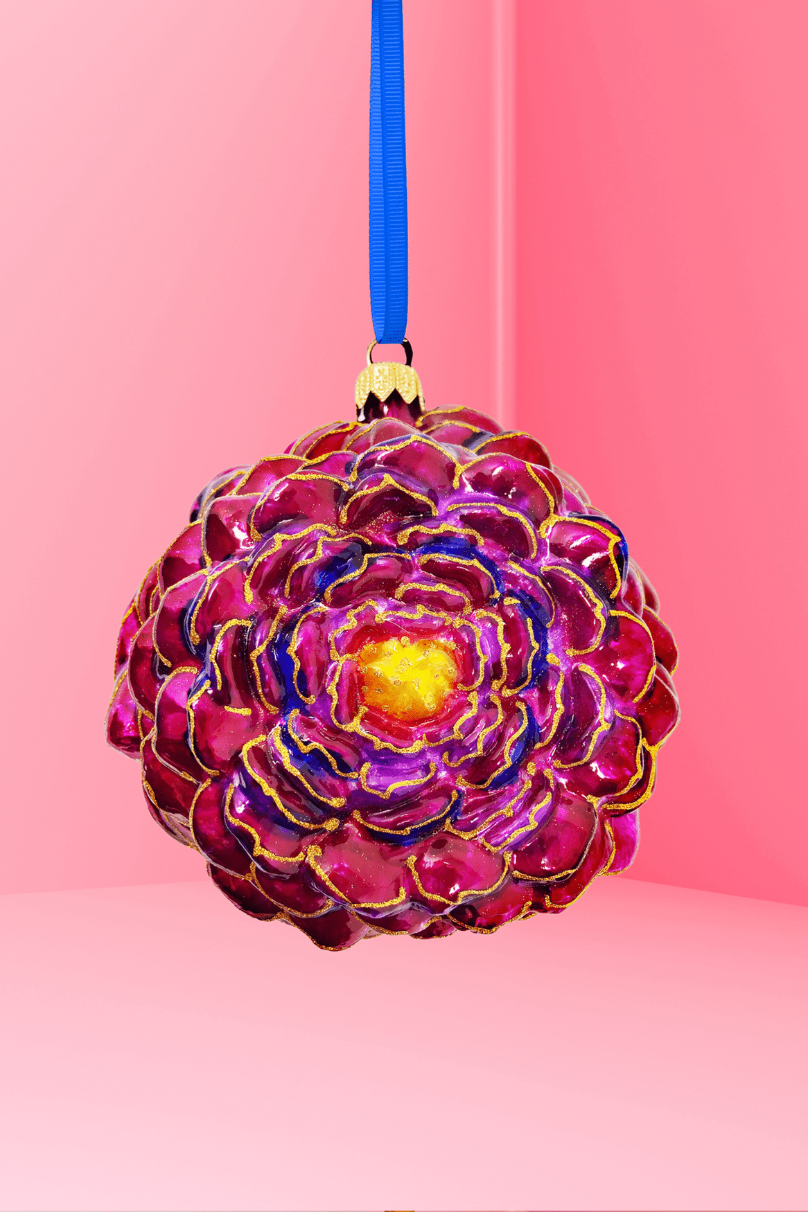 Palazzo Peony Glass Christmas Ornament (Festival) - Che Cose Belle
