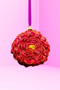 Palazzo Peony Glass Christmas Ornament (Ruby) - Che Cose Belle
