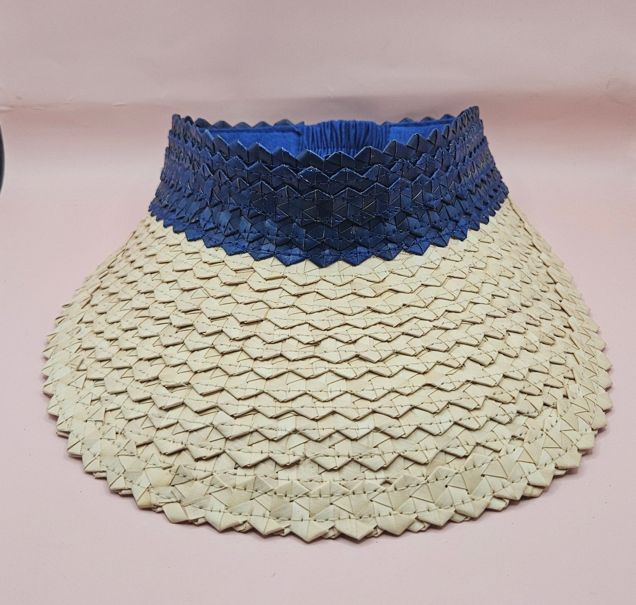 Palm Leaf Visor – Colorful Summer Straw Hat with Elastic Band | Lightweight Sun Protection - Che Cose Belle