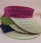 Palm Leaf Visor – Colorful Summer Straw Hat with Elastic Band | Lightweight Sun Protection - Che Cose Belle