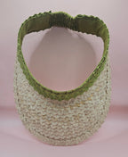 Palm Leaf Visor – Colorful Summer Straw Hat with Elastic Band | Lightweight Sun Protection