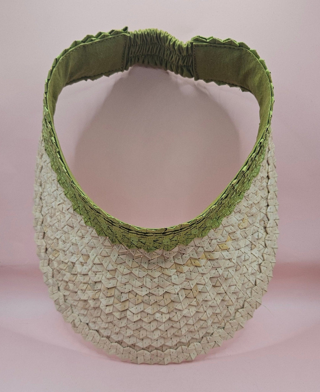 Palm Leaf Visor – Colorful Summer Straw Hat with Elastic Band | Lightweight Sun Protection - Che Cose Belle