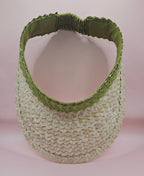 Palm Leaf Visor – Colorful Summer Straw Hat with Elastic Band | Lightweight Sun Protection - Che Cose Belle