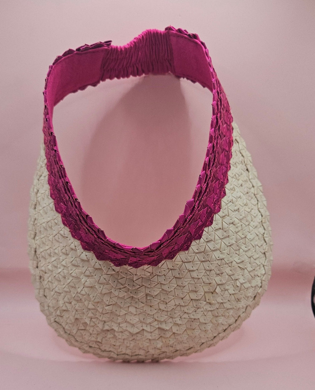 Palm Leaf Visor – Colorful Summer Straw Hat with Elastic Band | Lightweight Sun Protection - Che Cose Belle