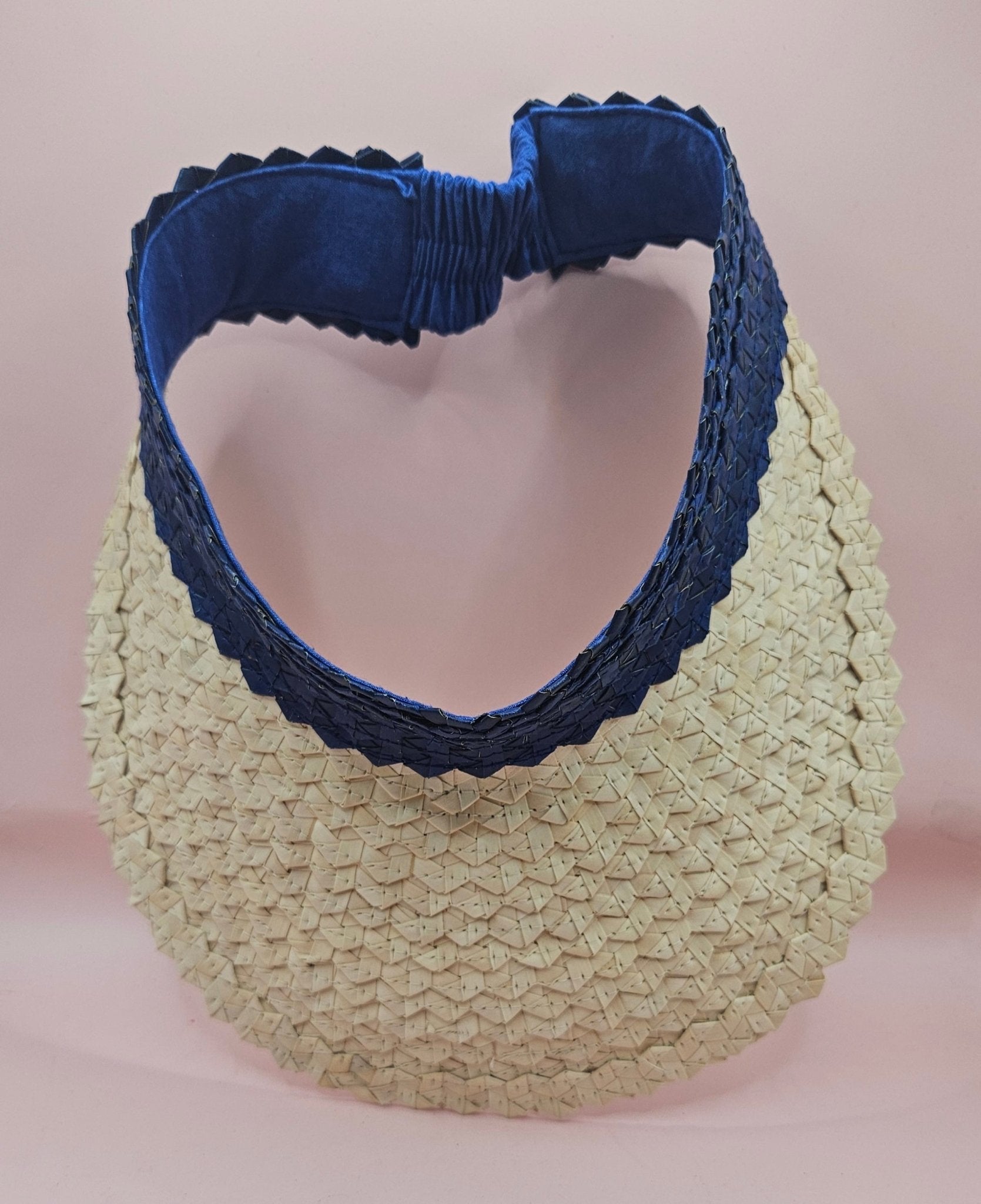 Palm Leaf Visor – Colorful Summer Straw Hat with Elastic Band | Lightweight Sun Protection - Che Cose Belle