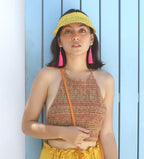Palm Visor Hat In Turmeric Yellow - Che Cose Belle