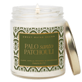 Palo Santo Patchouli Soy Candle - Clear Patterned Jar - 9 oz - Che Cose Belle