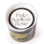 Palo Santo & Rose 14 oz. Swirl Glass Candle - Che Cose Belle