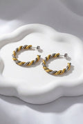 Paloma Waterproof Two-Tone Chunky Rope Hoop Earring - Che Cose Belle