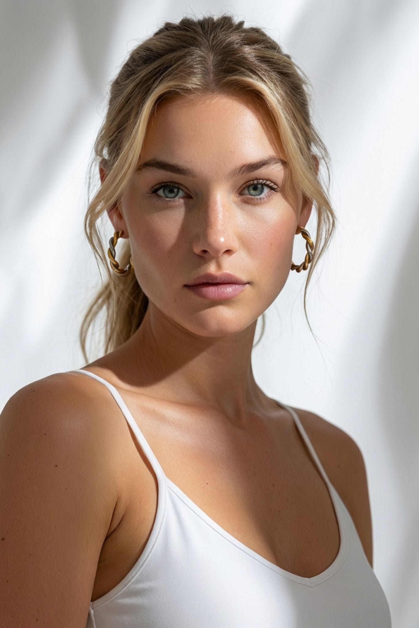 Paloma Waterproof Two-Tone Chunky Rope Hoop Earring - Che Cose Belle