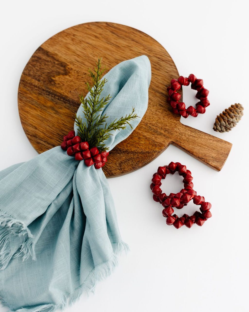 Paper Bead Napkin Ring Set - Che Cose Belle