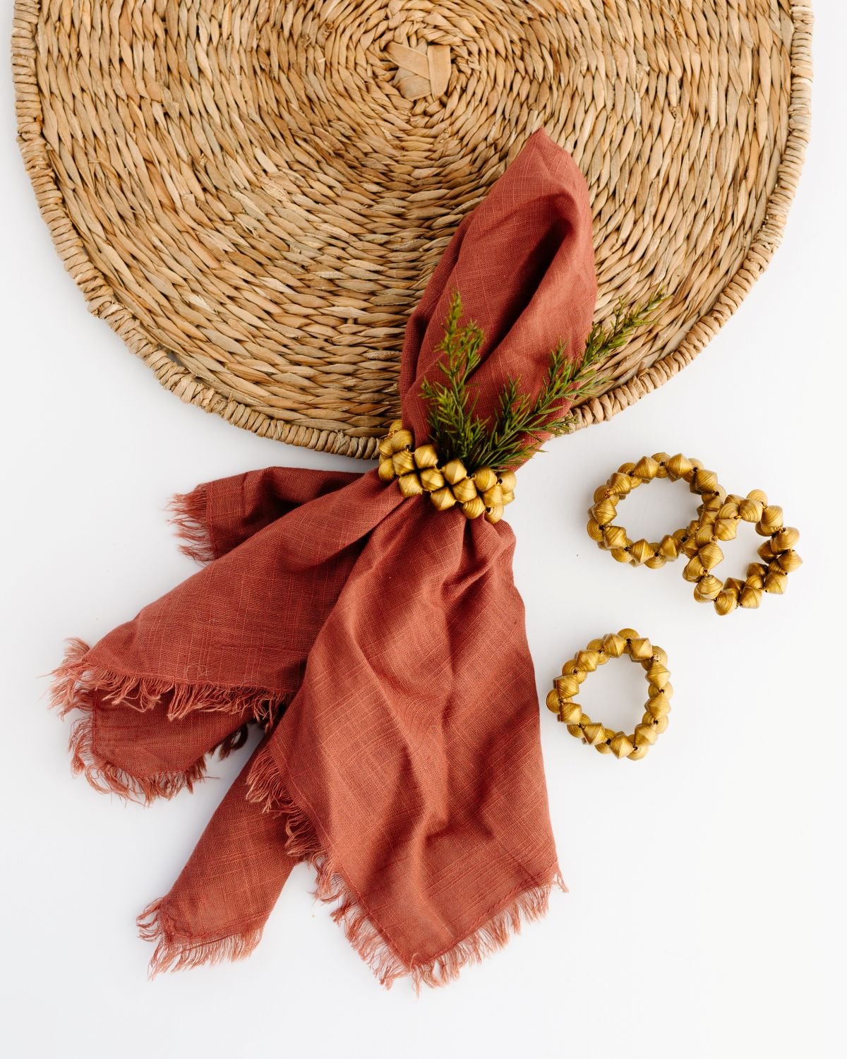 Paper Bead Napkin Ring Set - Che Cose Belle