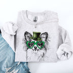 Papillon, Adorable Dog, St Patrick's Day, Lucky, Irish Sweatshirt - Che Cose Belle