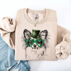 Papillon, Adorable Dog, St Patrick's Day, Lucky, Irish Sweatshirt - Che Cose Belle
