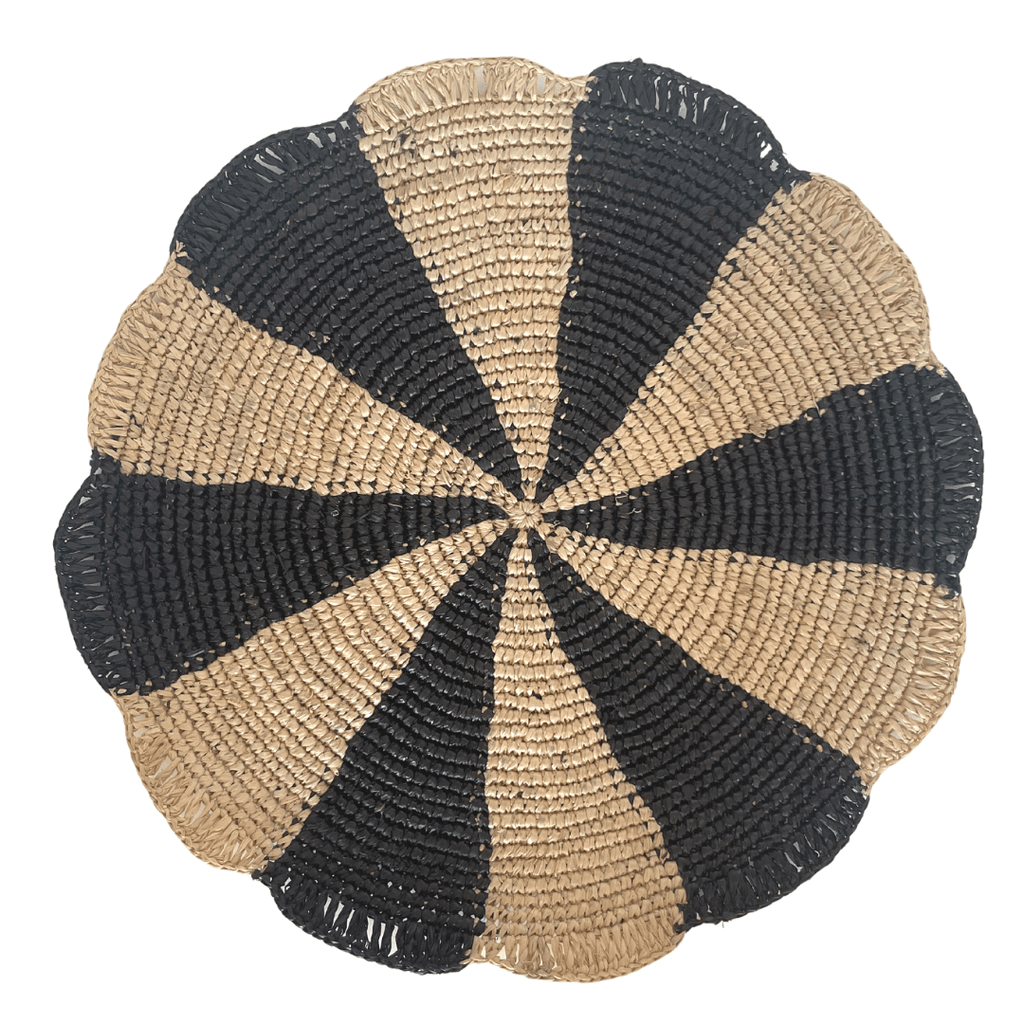 Paris Placemat, woven raffia tabletop - Che Cose Belle
