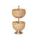 Park Hill |Amelia Woven Bamboo Cane Tiered Server - Che Cose Belle