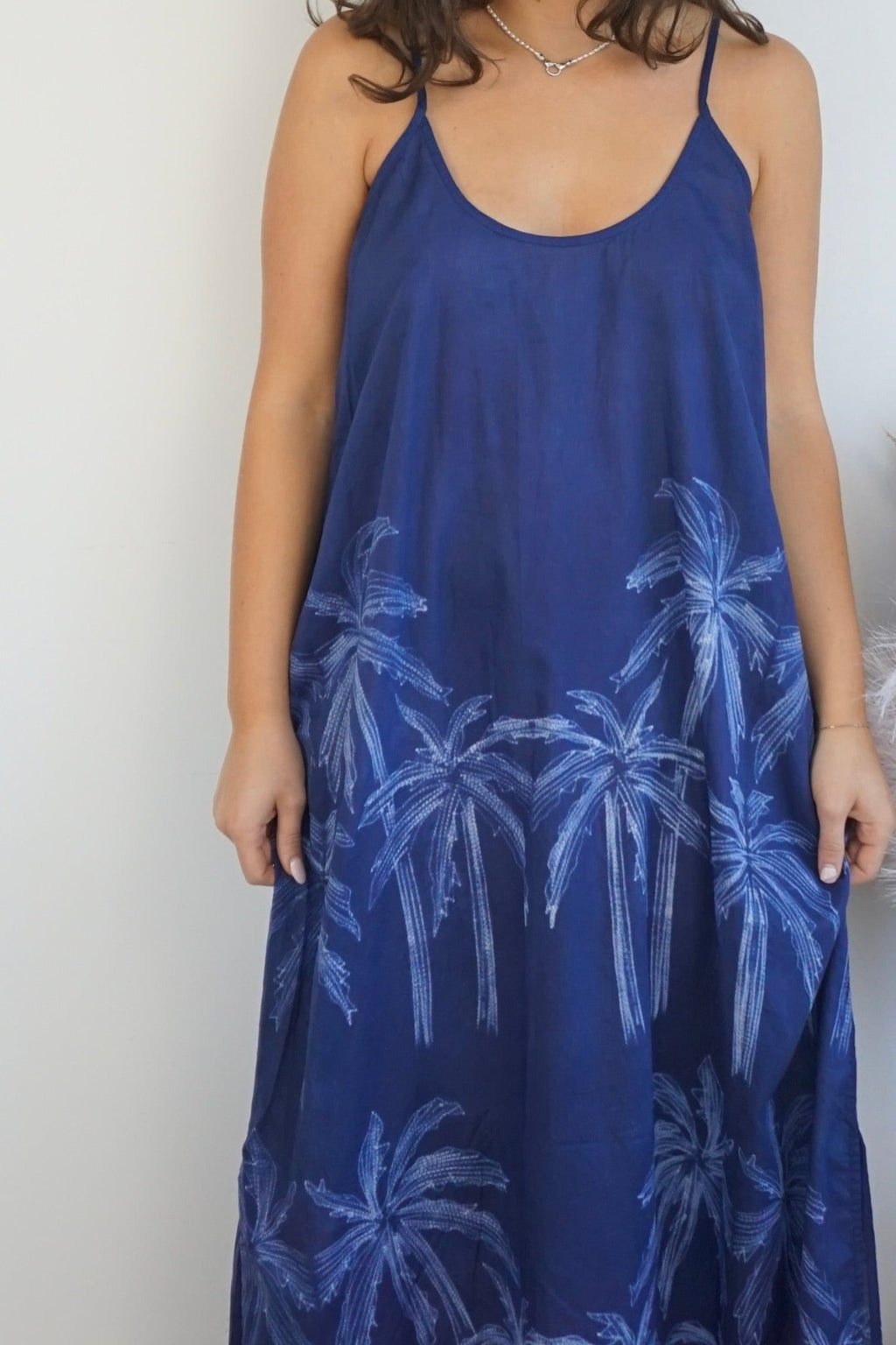 Pasha Maxi Dress - Navy Palm Shibori - Che Cose Belle