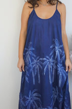 Pasha Maxi Dress - Navy Palm Shibori - Che Cose Belle