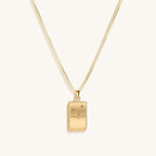 Passionate Devotion - White Enamel Scorpio Card Necklace - Che Cose Belle
