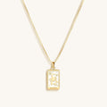 Passionate Devotion - White Enamel Scorpio Card Necklace - Che Cose Belle