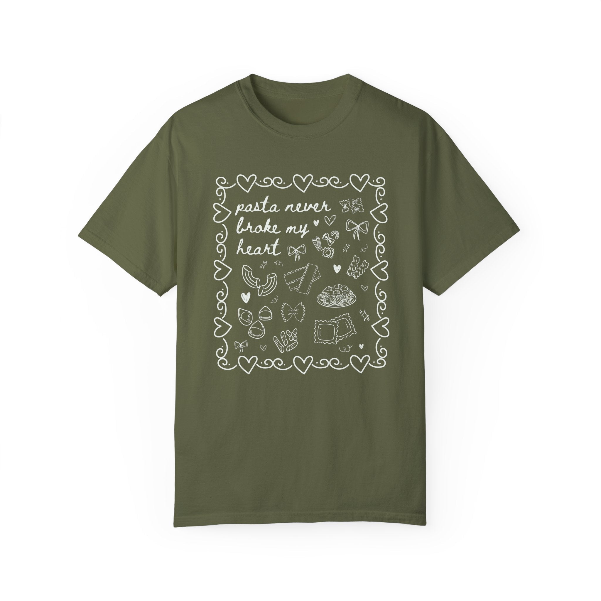 Pasta Never Broke My Heart Italian Food Dinner Club Tee - Che Cose Belle