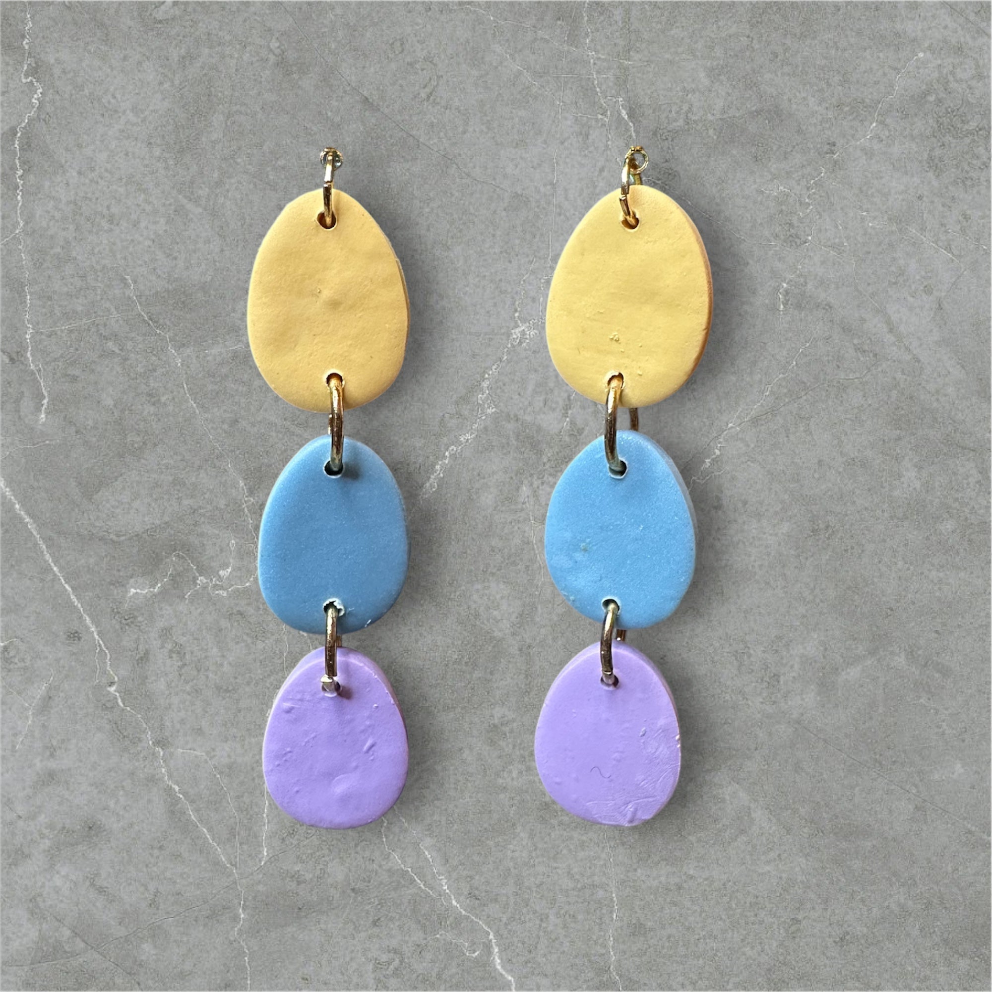 Pastel Eggs - Polymer Clay Earrings - Che Cose Belle