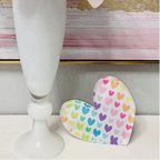 Pastel Rainbow Acrylic Heart Block - Che Cose Belle