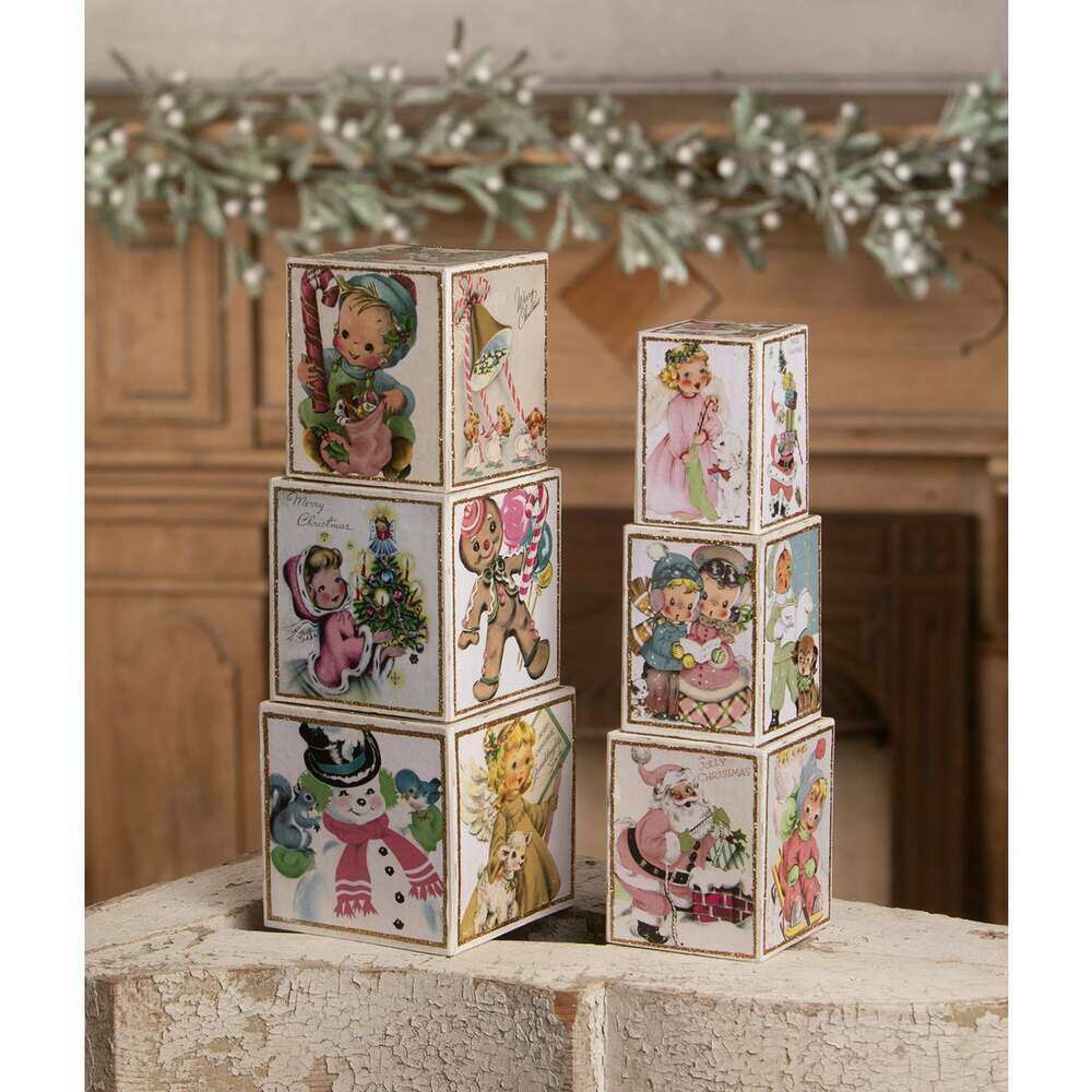 Pastel Retro Blocks by Bethany Lowe Designs - Che Cose Belle