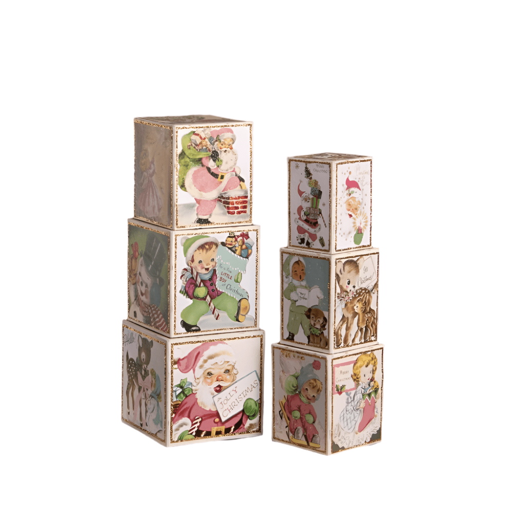 Pastel Retro Blocks by Bethany Lowe Designs - Che Cose Belle