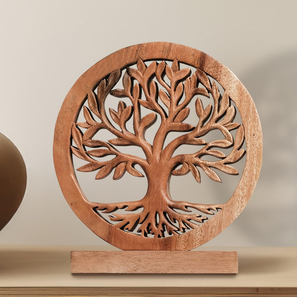 Cloverly Tree of Life Wooden Sculpture – Handmade Decorative Art | Decozen Luxe, Gift for Mom - Che Cose Belle
