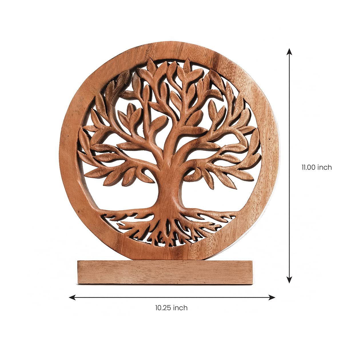 Cloverly Tree of Life Wooden Sculpture – Handmade Decorative Art | Decozen Luxe, Gift for Mom - Che Cose Belle