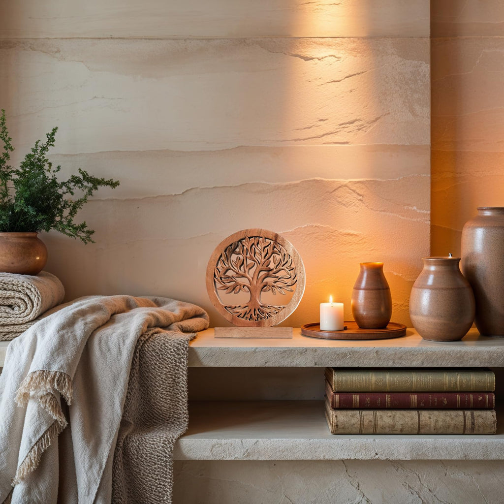 Cloverly Tree of Life Wooden Sculpture – Handmade Decorative Art | Decozen Luxe, Gift for Mom - Che Cose Belle