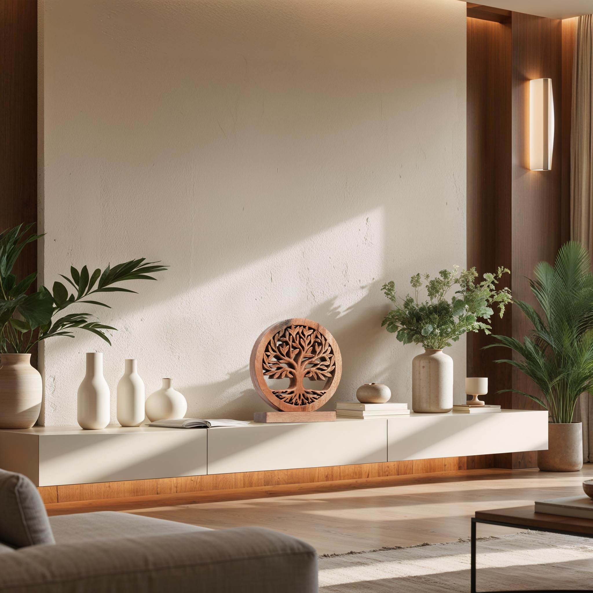 Cloverly Tree of Life Wooden Sculpture – Handmade Decorative Art | Decozen Luxe, Gift for Mom - Che Cose Belle