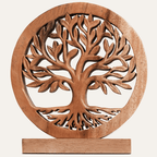Cloverly Tree of Life Wooden Sculpture – Handmade Decorative Art | Decozen Luxe, Gift for Mom - Che Cose Belle