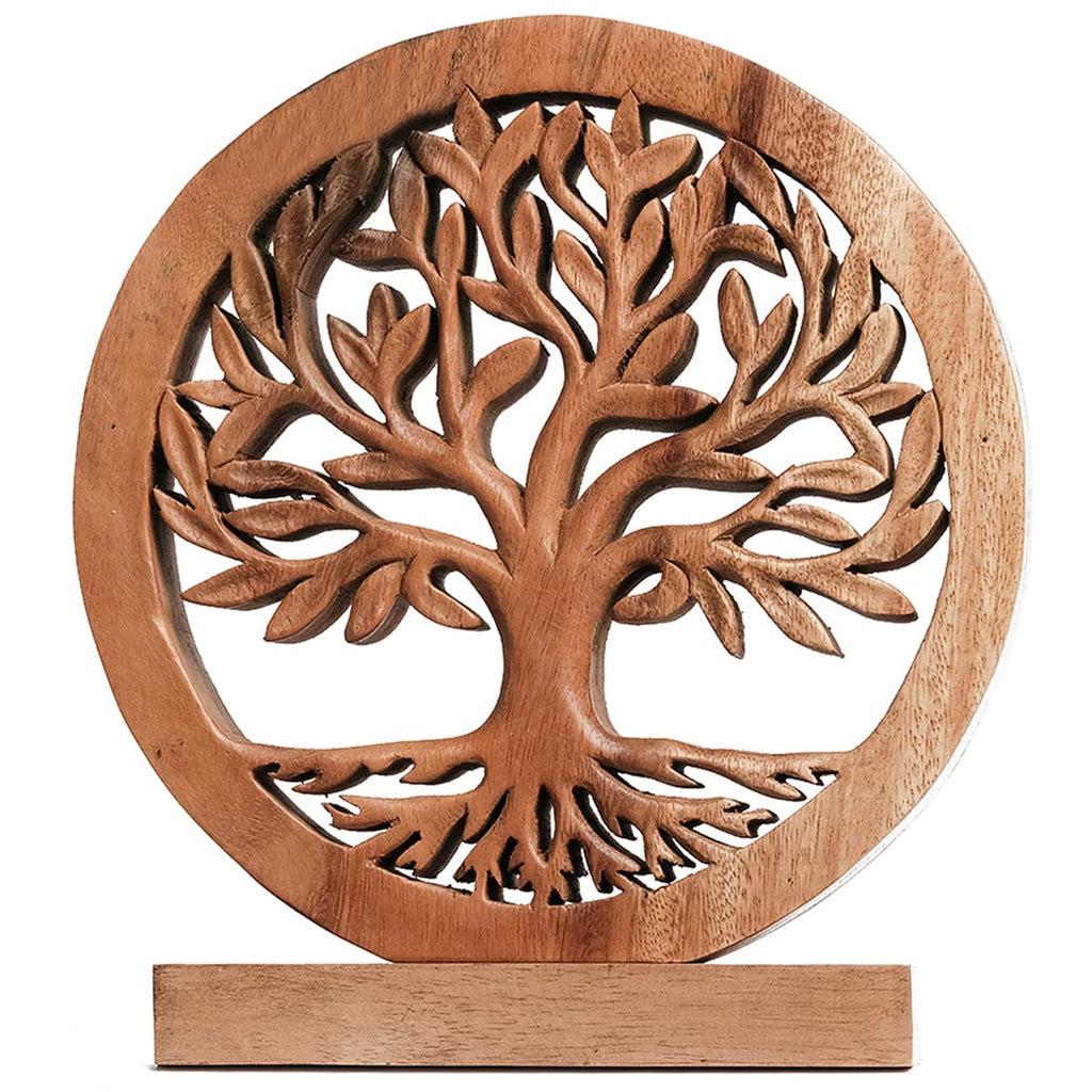 Cloverly Tree of Life Wooden Sculpture – Handmade Decorative Art | Decozen Luxe, Gift for Mom - Che Cose Belle