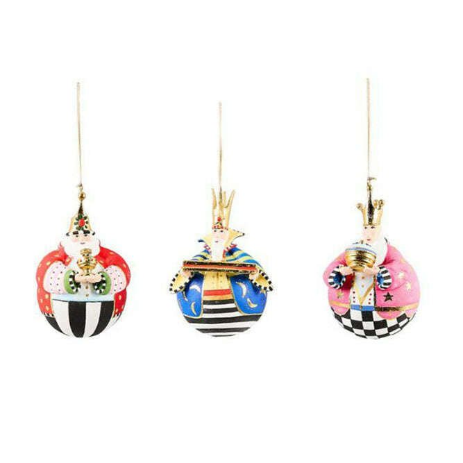 Patience Brewster Nativity Jolly Wisemen Ball Ornaments, Set of 3 *NEW* - Che Cose Belle