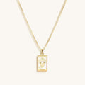 Patient Progress - White Enamel Taurus Card Necklace - Che Cose Belle