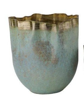 Patina Brass Plant Container, 2 Size Options - Che Cose Belle