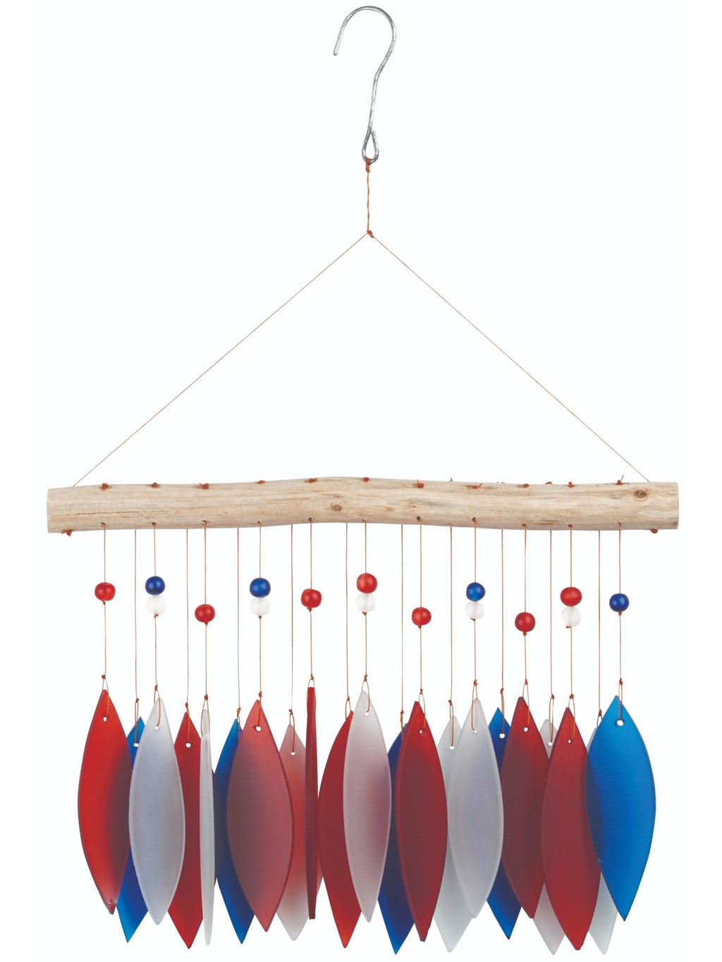 Patriotic Feather Sea Glass Wind Chime - Che Cose Belle
