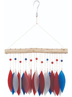 Patriotic Feather Sea Glass Wind Chime - Che Cose Belle