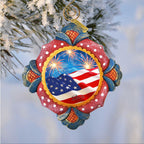 Patriotic Fireworks Sculpted Hand-Painted Christmas Ornament by G. DeBrekht - American Christmas Decor - 6103403 - Che Cose Belle