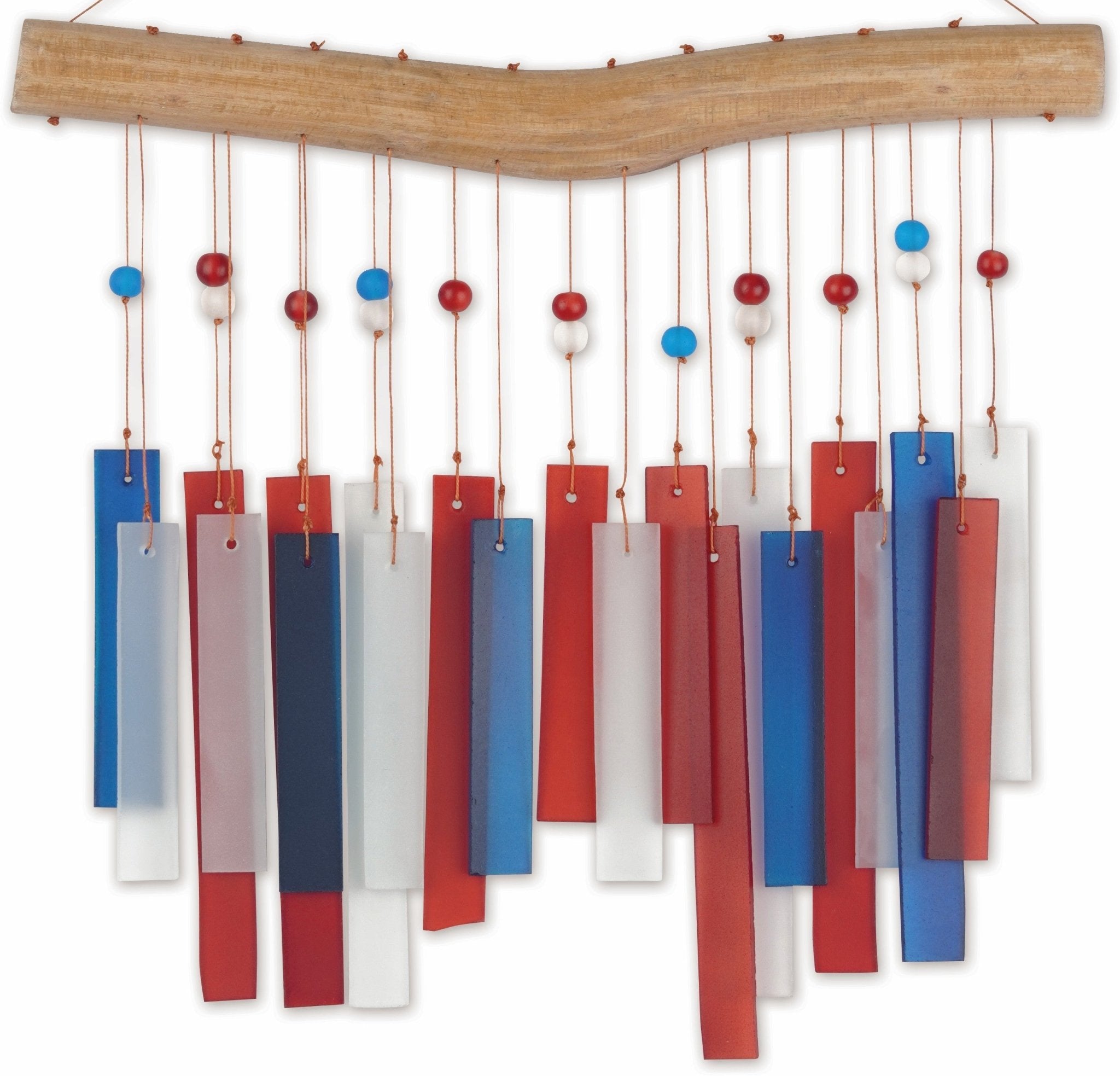 Patriotic Recto Sea Glass Wind Chime - Che Cose Belle