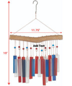 Patriotic Recto Sea Glass Wind Chime - Che Cose Belle