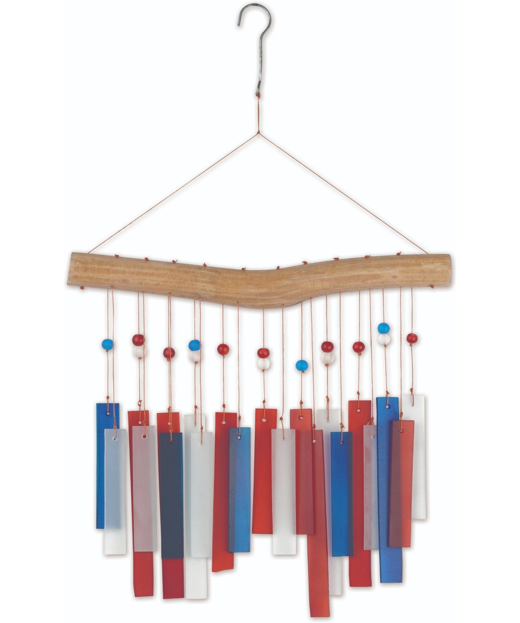 Patriotic Recto Sea Glass Wind Chime - Che Cose Belle