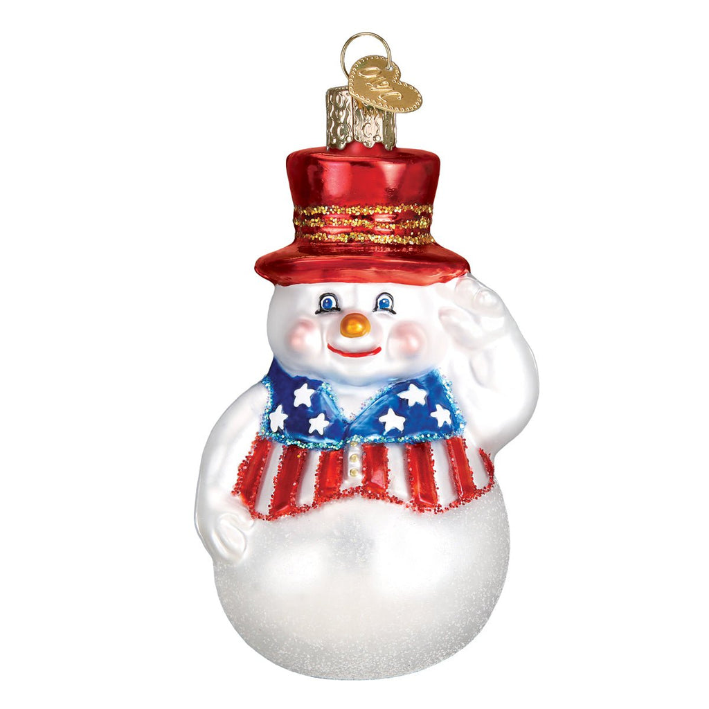 Patriotic Snowman Ornament - Che Cose Belle