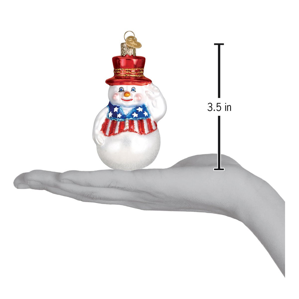 Patriotic Snowman Ornament - Che Cose Belle
